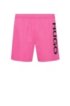 Quick-drying swim shorts with logo print, Pink