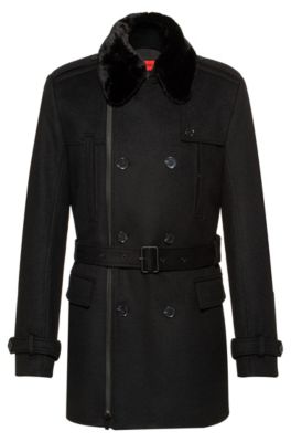 hugo boss trench coat mens