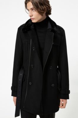 slim fit overcoat