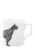 Limited-edition porcelain mug with leopard motif, White