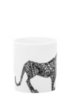 Limited-edition porcelain mug with leopard motif, White