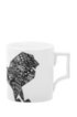 Limited-edition porcelain mug with lion motif, White