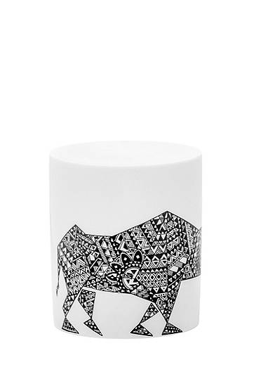 Toeschouwer zakdoek Wederzijds Hugo Boss Limited-edition Porcelain Mug With Rhino Motif In White | ModeSens