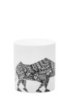 Limited-edition porcelain mug with rhino motif, White