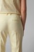 Regular-fit trousers in stretch-cotton satin, Light Yellow