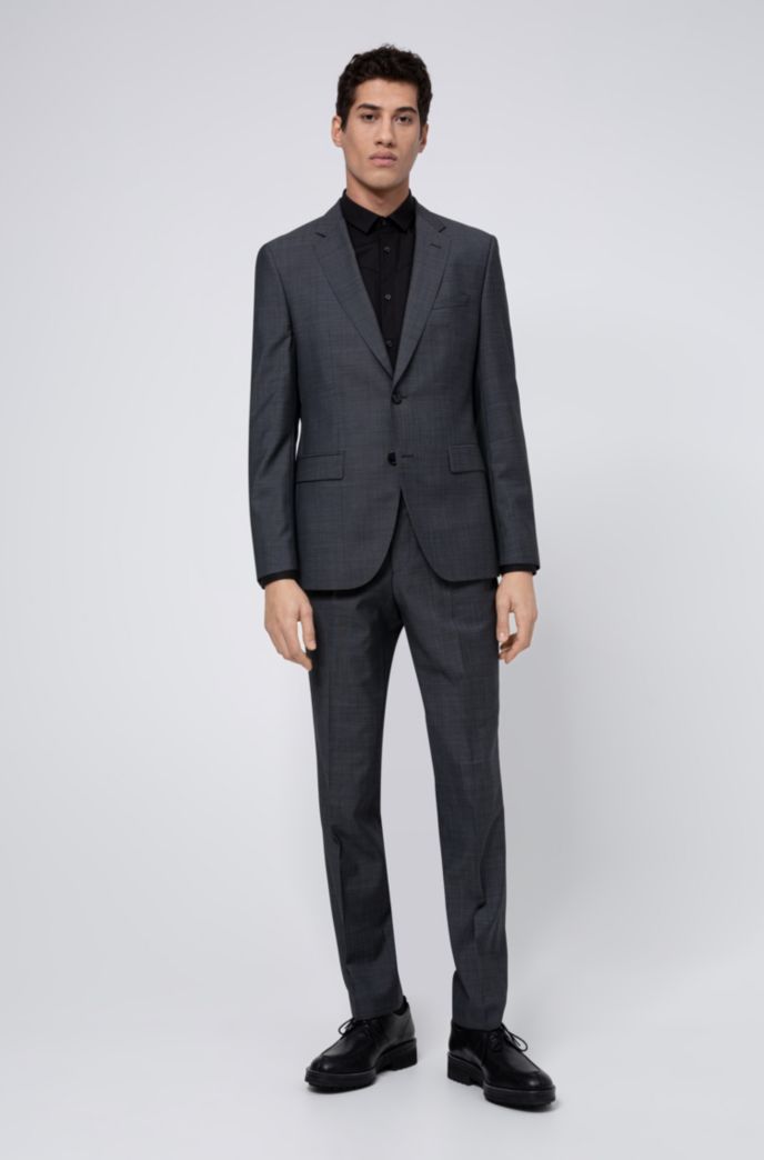 Regular-fit suit in a virgin-wool blend