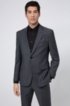 Regular-fit suit in a virgin-wool blend, Dark Grey