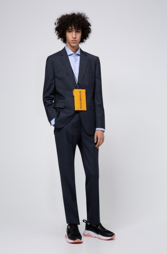 Regular-fit suit in a virgin-wool blend