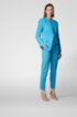 Slim-fit jacket in traceable stretch virgin wool, Turquoise
