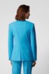 Slim-fit jacket in traceable stretch virgin wool, Turquoise