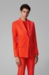 Slim-fit jacket in traceable stretch virgin wool, Orange