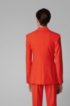 Slim-fit jacket in traceable stretch virgin wool, Orange