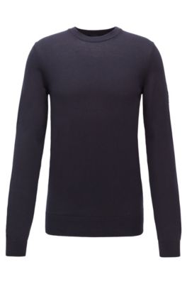 dark blue crew neck