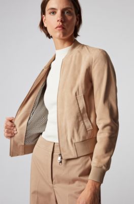 Lederjacken Fur Damen Beige Hugo Boss