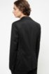 Slim-fit jacket in micro-check stretch jersey, Black