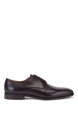 NEW Hugo Boss VAREB Black Men's Pebbled Leather Fashion Oxford Dress Shoes 