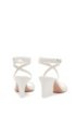 Block-heel sandals in nappa leather with ankle strap, White