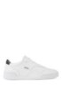 Low-top trainers in Italian calf leather, White