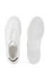 Low-top trainers in Italian calf leather, White