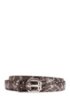 Snakeskin-effect belt in calf leather, Patterned