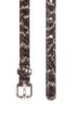 Snakeskin-effect belt in calf leather, Patterned
