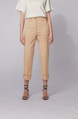 cotton cut off trousers