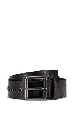 eyelet black belt