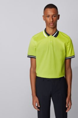 hugo boss polo yellow