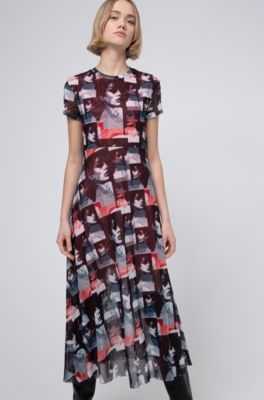 hugo boss polka dot dress