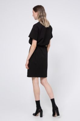 drawstring jersey dress