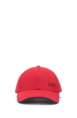 BOSS - Cotton-twill cap with contrast under visor