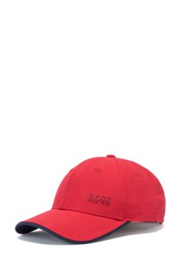 red hugo boss cap