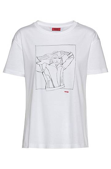 Hugo International Women's Day Cotton T-shirt In White