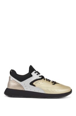 boss gold trainers