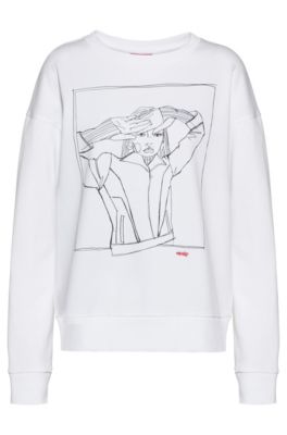 hugo boss sweatshirt white