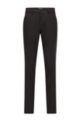 Slim-fit trousers in water-repellent technical twill, Black