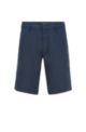 Slim-fit shorts in water-repellent technical twill, Dark Blue