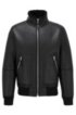 Lambskin jacket with shearling inner, Black