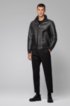 Lambskin jacket with shearling inner, Black
