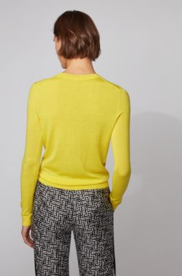 hugo boss yellow jumper