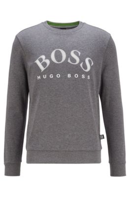 Crew-neck sweatshirt with contrast logo 