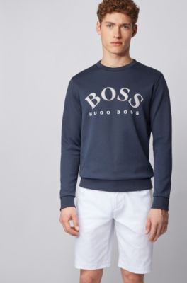 BOSS - Crew-neck sweatshirt with 
