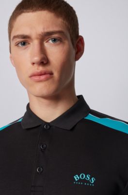 black hugo boss polo shirt