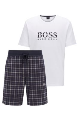 hugo boss short and shirt set