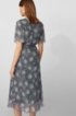 Kimono-sleeve midi dress in printed silk chiffon, Patterned