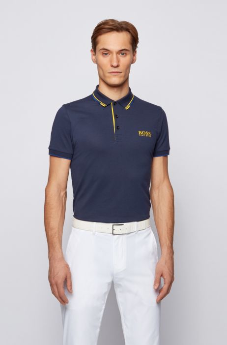 Smitsom Skraldespand sjældenhed BOSS - Active-stretch golf polo shirt with S.Café®