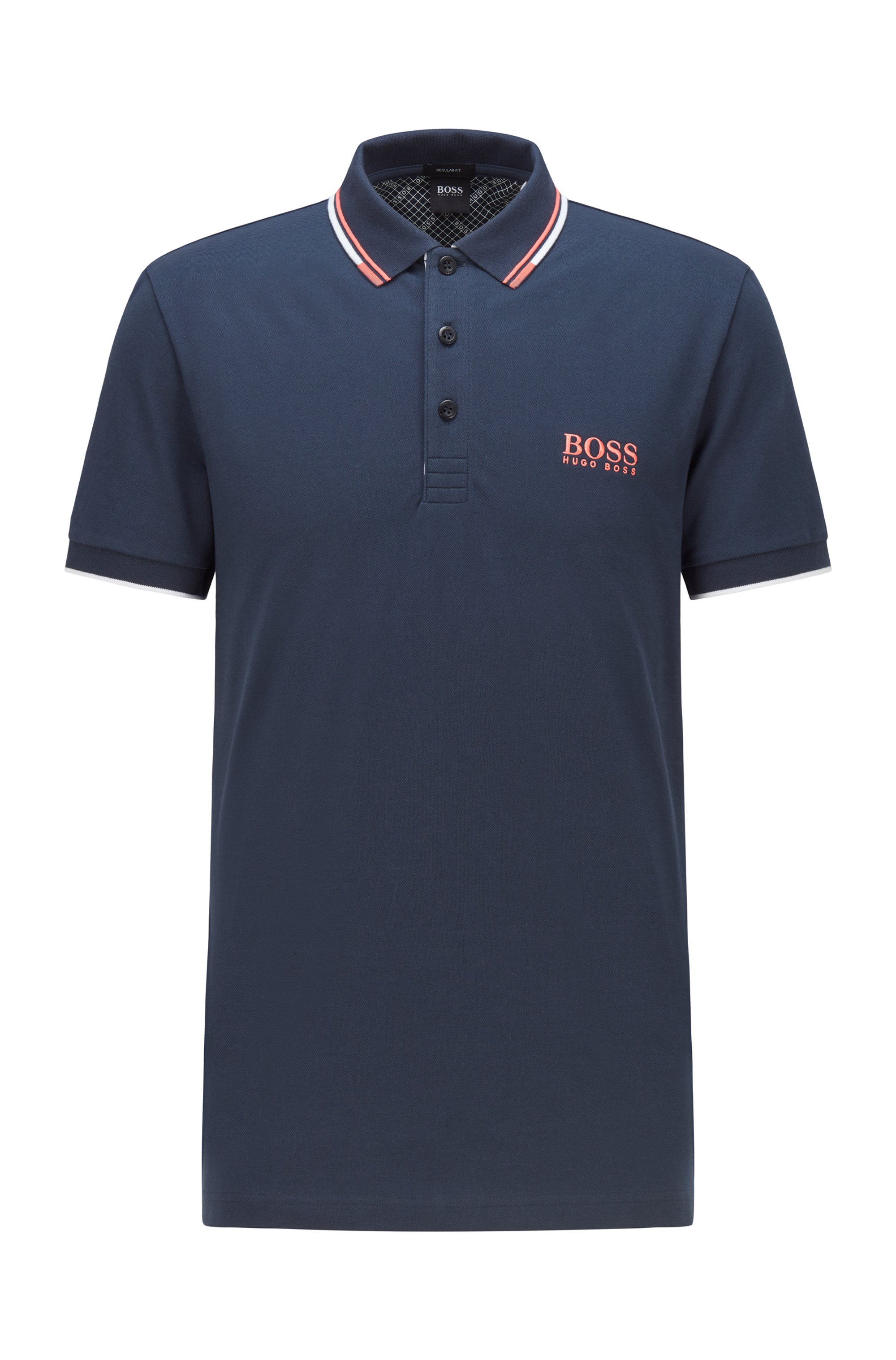 Active-stretch golf polo shirt with S.Café®, Dark Blue