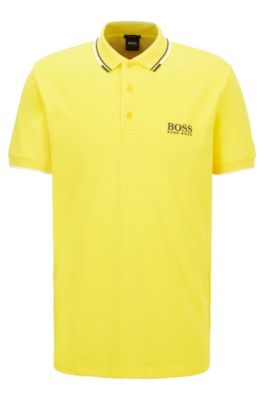 hugo boss yellow polo shirt