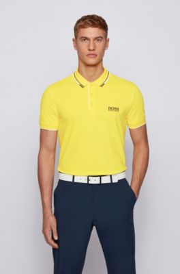 yellow hugo boss polo