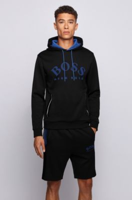 hugo boss logo sweatshirt black